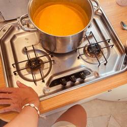 Passt zwar gar nicht zum heißen Sommerwetter, war aber trotzem lecker 🎃😋😉