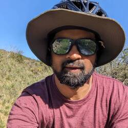 Donning my new ultra-suave sun gear