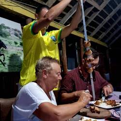 Beim brasilianischen Buffet