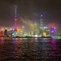 The Bund at night.