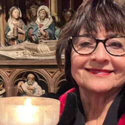 Lighting a candle for Steve, Mom & Dad in the Great Cathedral