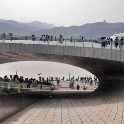 Die Empfangshallle war auch gleichzeitig Aussichtlattform