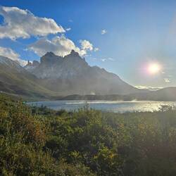 Los Cuernos del Paine overlooking Lago Skottsburg