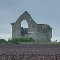 The ruins of the Chapel of St Andrew at what was the medieval village of Little Ringstead