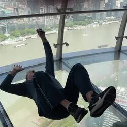 I took this video of Jeff taking a video of himself pretending to fall from the 259m platform.