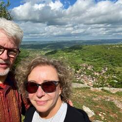 We walked up the mountain from the small village below.