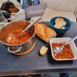 Chili con carne mit lecker pan vom Krämerladen!