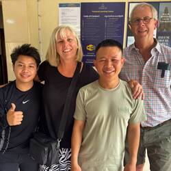 We even got a smile out of Somchai and Ebenezer !