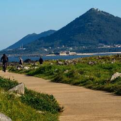 Mouth of the Minho. That peak is in Spain.