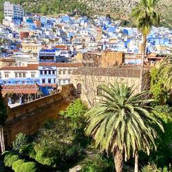View from hiking into the hills over Chefchouen