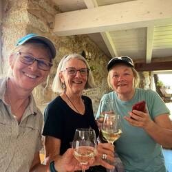 With a Danish woman at our lodging