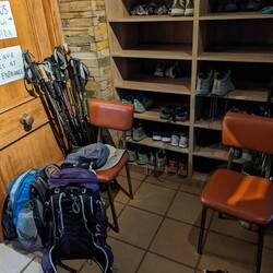 The first and last thing you do at every albergue