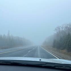 Fog as we left Wawa