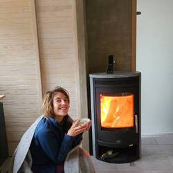 Enfin au chaud :) avec une soupe offerte par la propriétaire !