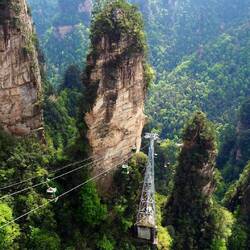 Dann ging es mit der Gondel nach oben