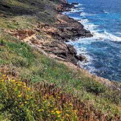 The road to Bosa hugged a wild and rocky coast