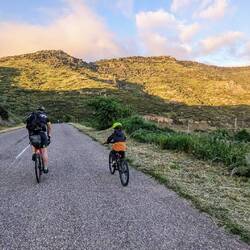 Philip was the only other cyclist we met today. He couldn't believe a child was riding so well.