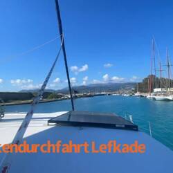 Brückendurchfahrt Lefkada und Besuch bei Peter & Kerstin