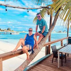 Photospot mit Palme auf Anegada