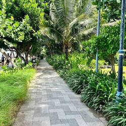 tatsächlich gibt es hier Radwege und getrennte Wege für Fussgänger