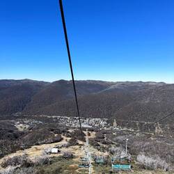 Mit dem Sessellift wieder ins Tal