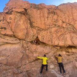Bouldern an Vulkangestein