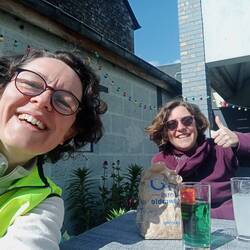Petite pause en terrasse à Saint Fraimbault