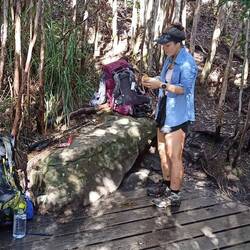 Very rare lunch break. I think we only had lunch on trail this once, being the longest day