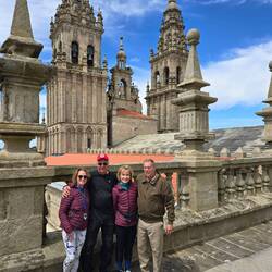 Chilly rooftop tour called for new matching puffer jackets from Decathon 😄