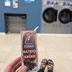 Washed all my socks without thinking - binged choccy milk and Spanish gossip mags at laundromat