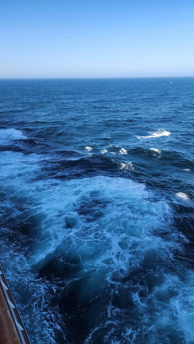 Cool Atlantic Ocean as We Sail North