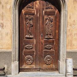 Church door at St. Martin and St. Lucia