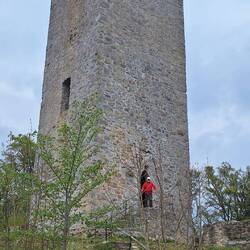 Auch den Turm der Schwarzenburg kann man von innen ersteigen!