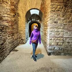 In den Kellergewölben der Kaiserthermen (dort wurden die Räume und das Wasser oberhalb beheizt)