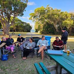 Campers at Pizza night