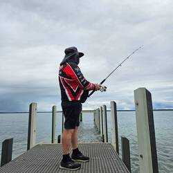 Phil pretending to fish