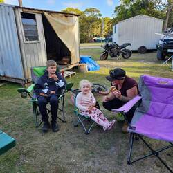 Campers at Pizza night