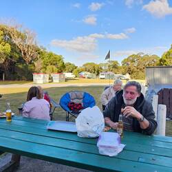 Campers at Pizza night