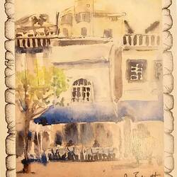 Postkarten-Aquarell von unserer Unterkunft "MORE"