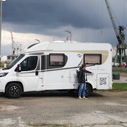 Feiner Parkplatz an der Oder