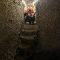 Steep and narrow passage