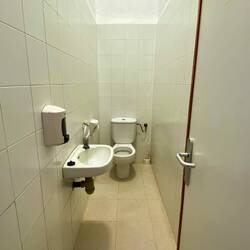 Albergue has clean modern toilets and shower