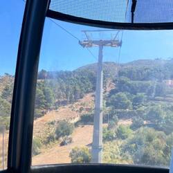 Blick aus der Seilbahnkabine