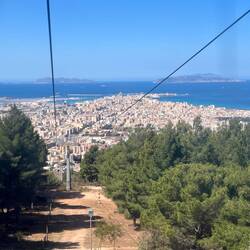 Trapani von der Gondel aus