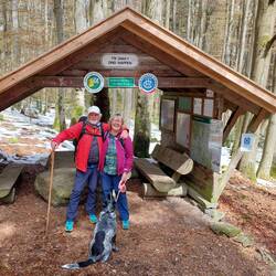 Die Hütte direkt auf der Grenze!
