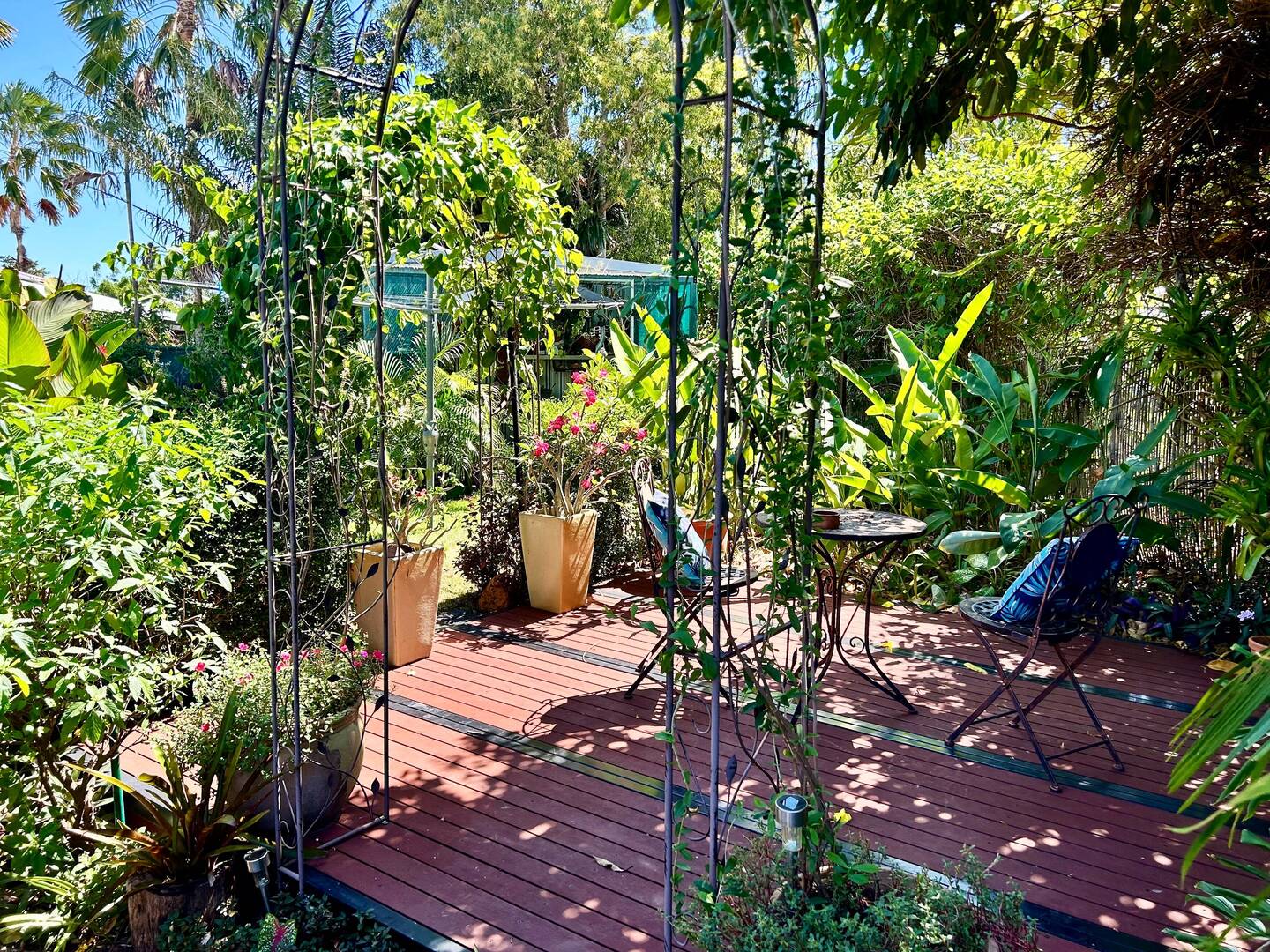 beautiful garden around the whole house