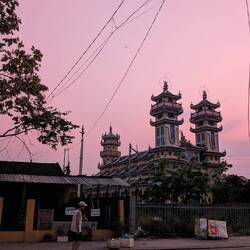 Sunrise on arrival in Hoi An
