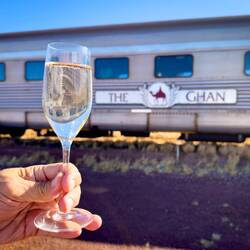 Cheers to a great train journey — Manguri siding, SA.