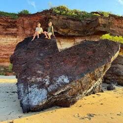 Love heart rock at Pender Bay