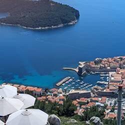 View from the top of the mountain behind Dubrovnik.